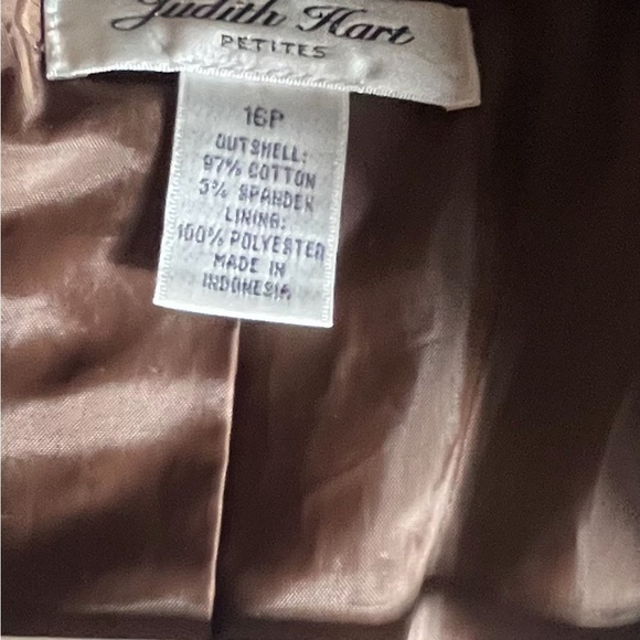 Judith Hart vintage Y2K women Brown layering Jacket Sz 16P unique Button Front - Picture 5 of 11